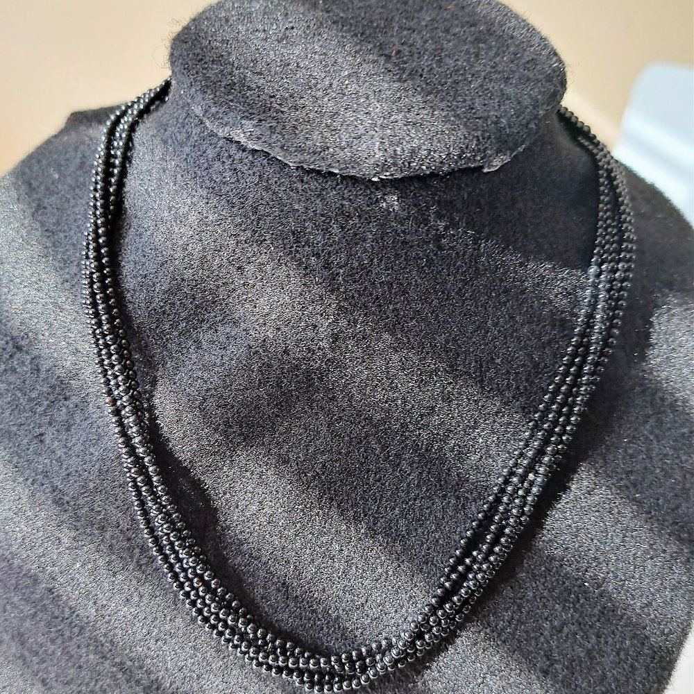 Black onyx necklace.